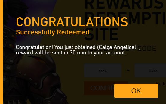 CODIGUIN FF: código Free Fire da Calça Angelical amarela; resgatar no  Rewards 2022! - Free Fire Club