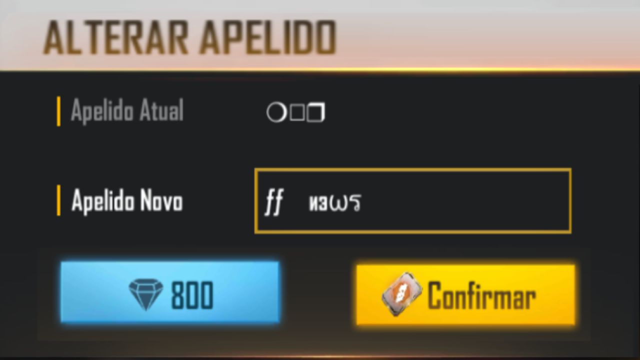 Como mudar nome no Free Fire e colocar símbolos no nick