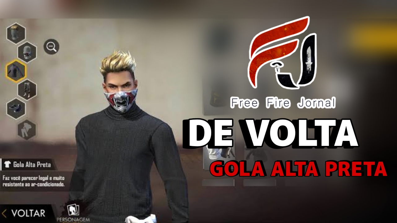 URGENTE! COMO PEGAR GOLA ALTA PRETA DE GRAÇA NO FREE FIRE! NOVO EVENTO 