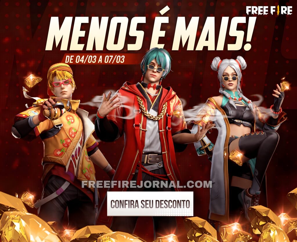 Free Fire: evento recarga cumulativa traz 100% dos diamantes de