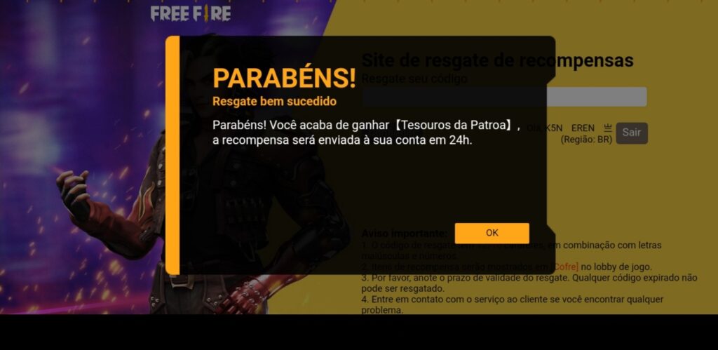 CODIGUIN Garena Free Fire julho 2022: códigos infinito, Anitta