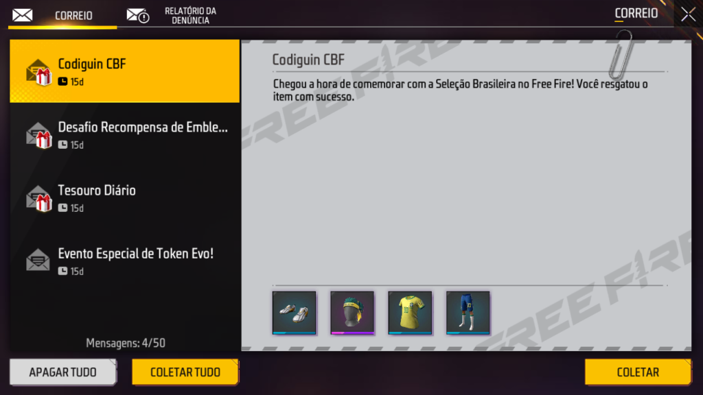 CODIGUIN FF: novo código Free Fire infinito e universal da CBF que todos  podem resgatar