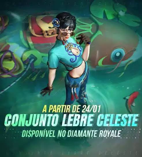 Free Fire: skin feminina Lebre Celeste será o Diamante Royale de Fevereiro  2023