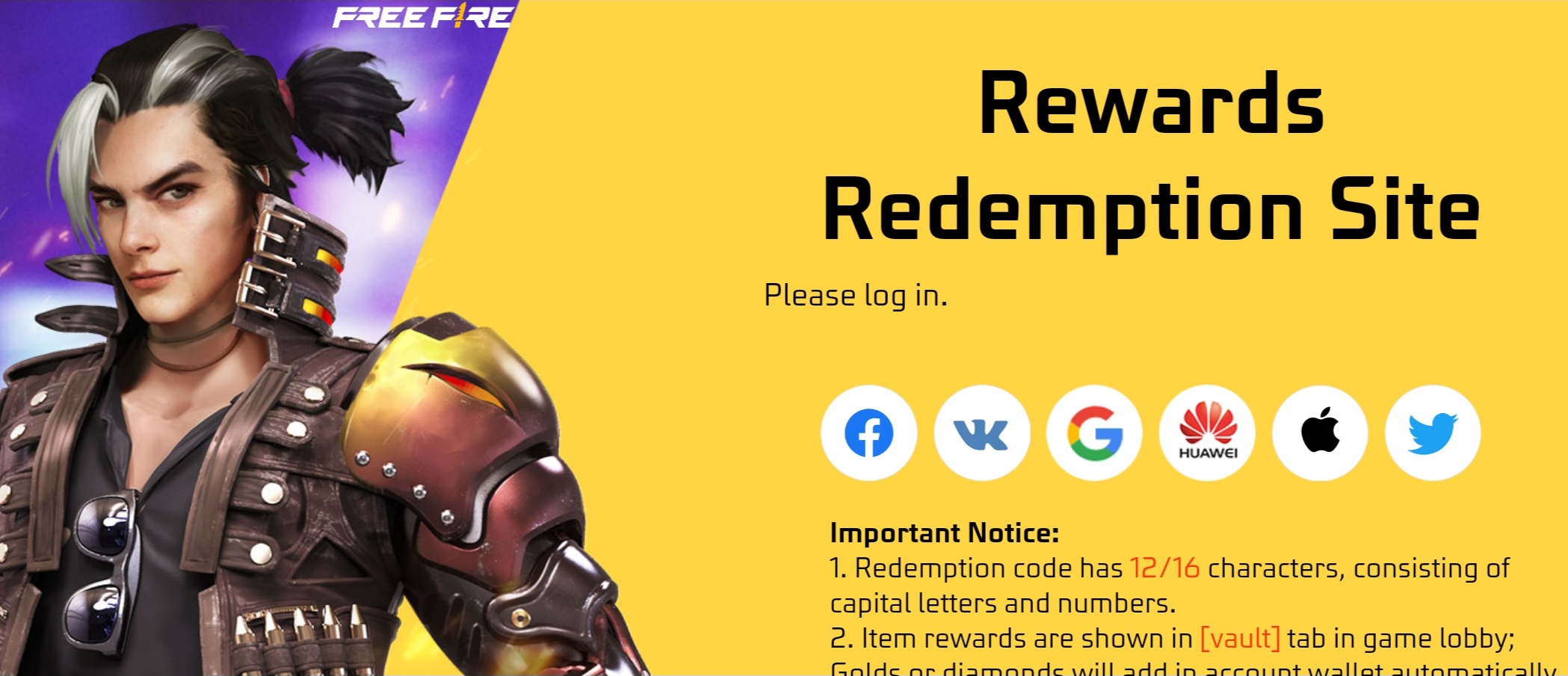 Notícias - Codiguins Free Fire 2022: códigos pra resgatar no site Rewards