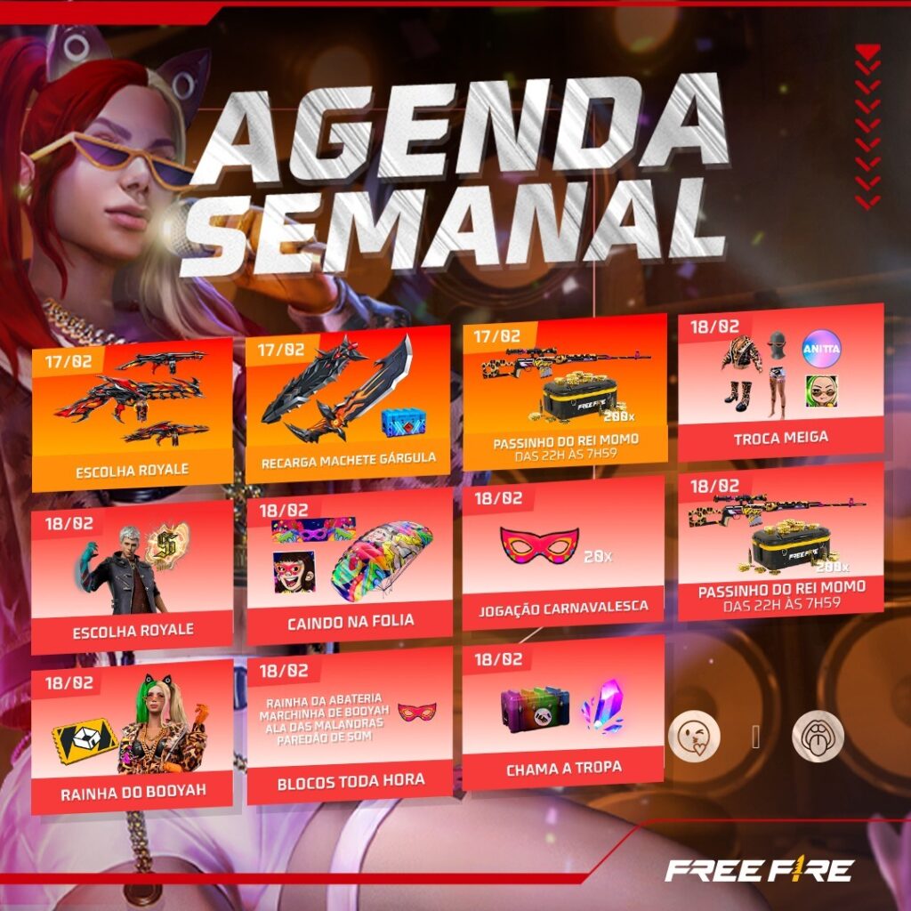 Free Fire: agenda semanal de 8 a 14 de dezembro com Bônus Especial e Recarga  de Elefante - CenárioMT