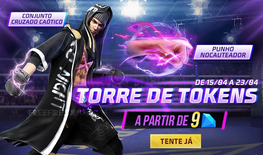 Free Fire: Torre de Tokens tem novo punho Soco Infinito e skin