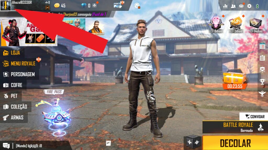 Conta Free fire Login via Facebook - Free Fire - Contas Free Fire