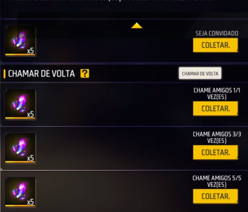 COMO CHAMAR AMIGO DE VOLTA NO FREE FIRE - E COMPLETA O EVENTO CHAMA A  TROPA! 