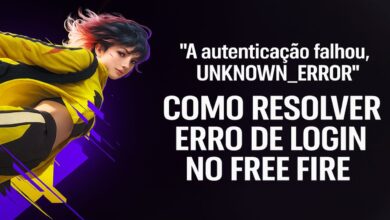 autenticao falhou unknown error no free fire