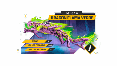 A imagem destaca a nova roda da sorte no Free Fire, onde os jogadores têm a chance de ganhar a skin de arma M1014 Green Flam