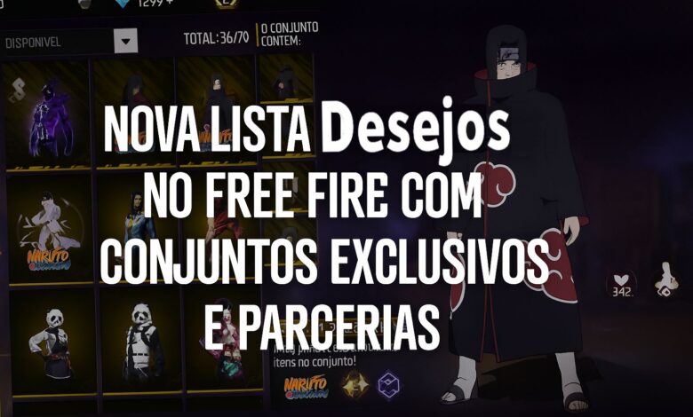 nova lista de desejos free fire da atualizaçao OB50