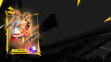 Imagem promocional do evento 'Obten un Cubo Mágico' em Free Fire, destacando a skin exclusiva para a arma Bizon, chamada 'Gu