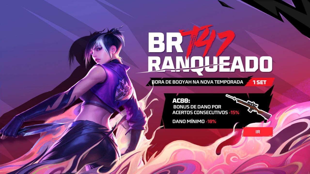 AC80 Nerfada na Nova Temporada da Ranqueada T47 do Free Fire