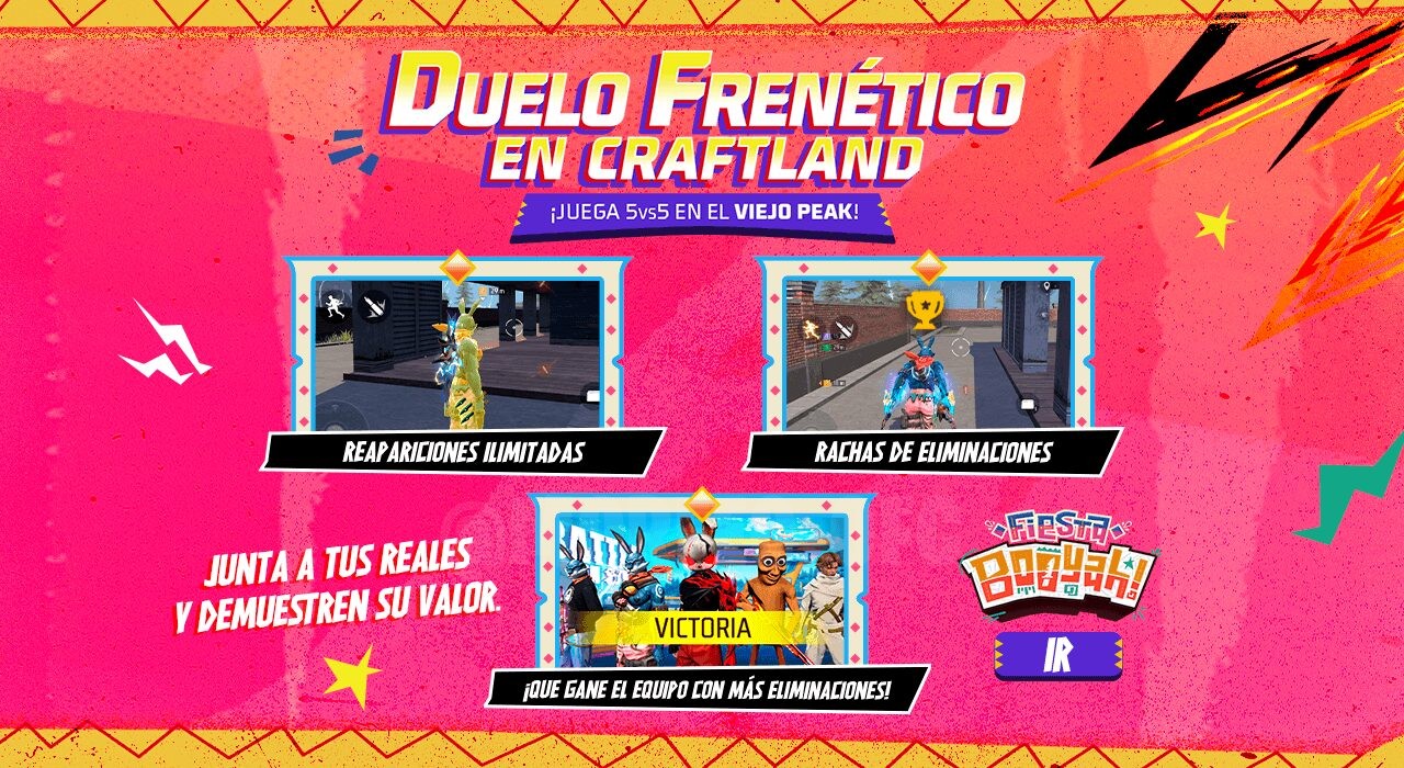 Imagem promocional do evento 'BR de Alto Voltagem' em Free Fire, destacando como obter o Token Neon Rosa. No centro, há um p