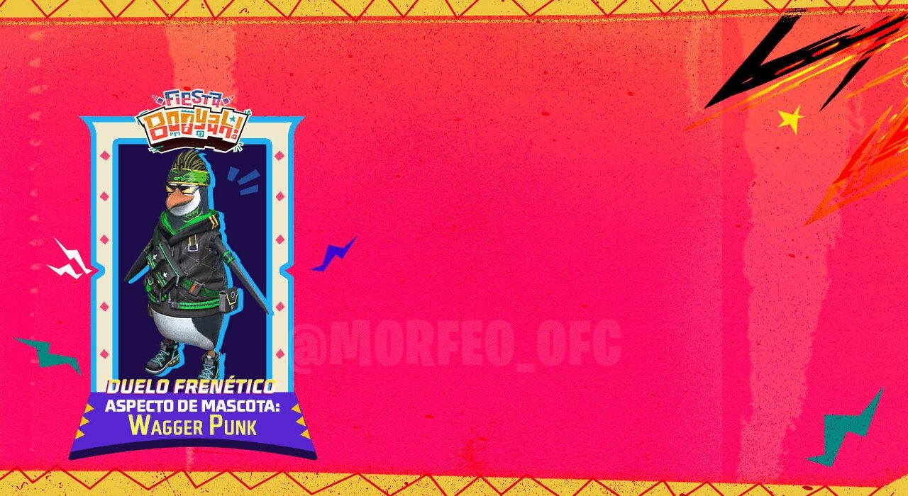 Imagem do evento 'Duelo Frenético' em Free Fire, onde é destacada a skin Punk Waggor para o pet Waggor. O pet está exibind