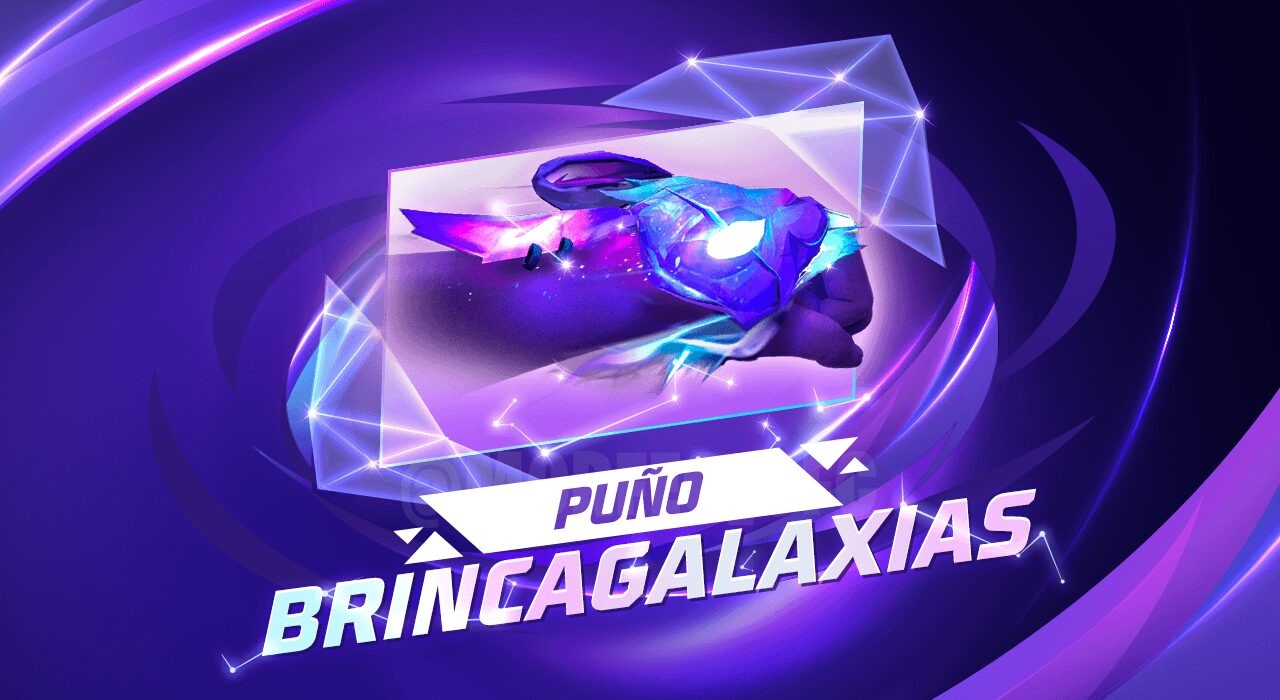 Imagem promocional do evento 'Guerra Cósmica' em Free Fire. No centro, destaca-se um personagem com uma armadura futurista e