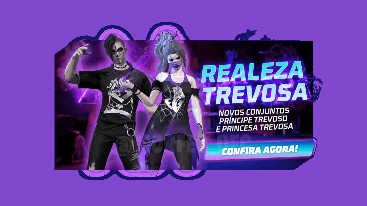 Free Fire: Como Conseguir Conjunto Príncipe Trevoso e Princesa no Desconto Maluco