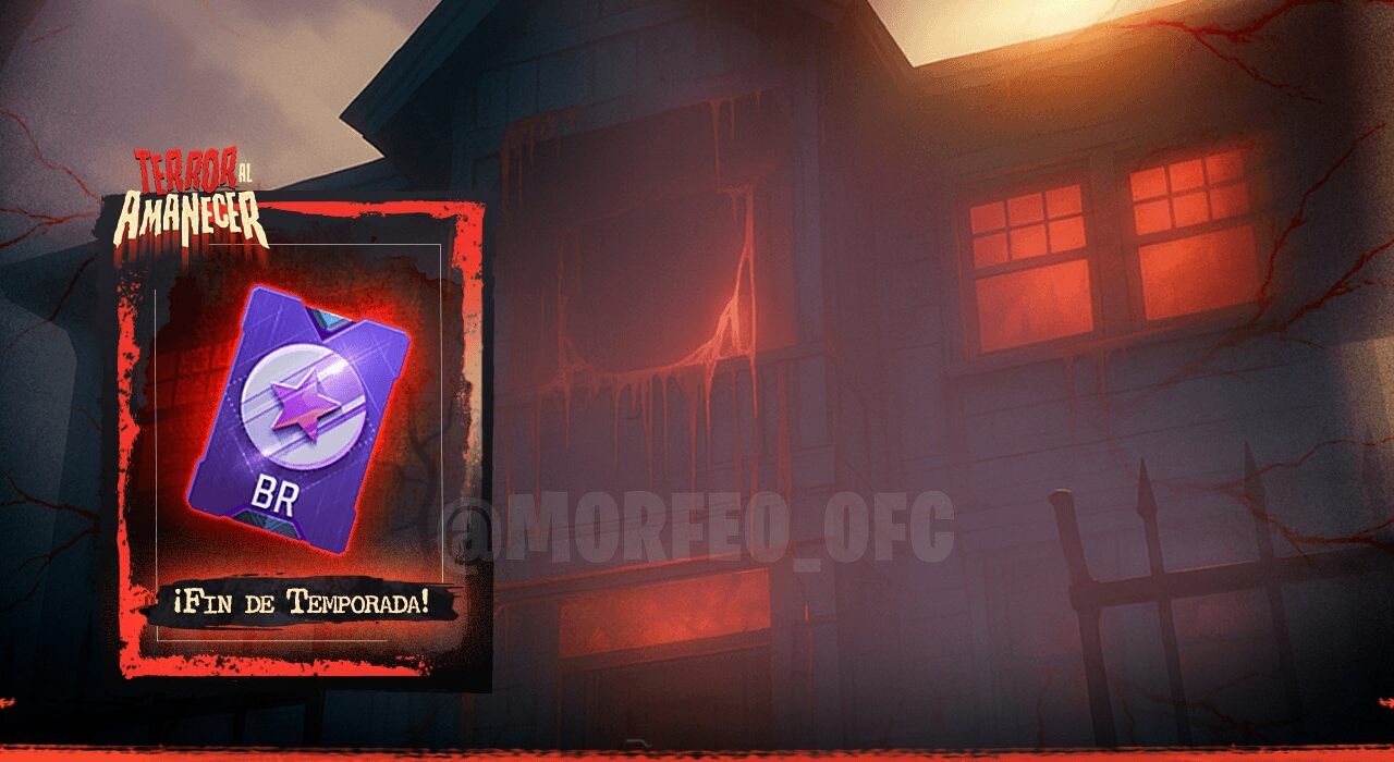 Imagem promocional do evento de fim de temporada em Free Fire, destacando a oportunidade de obter a Tarjeta de Proteção de