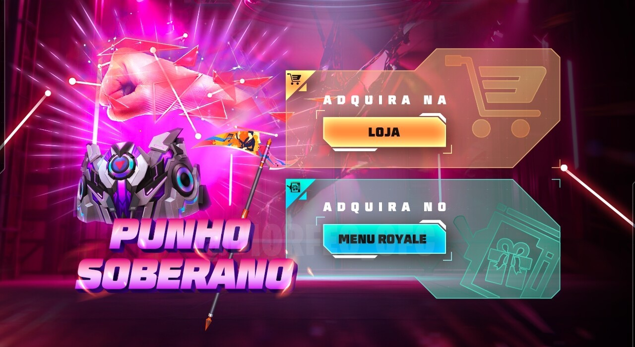 Free Fire: Como Conseguir Token Lutador e Skin Punho Soberano na Torre de Tokens
