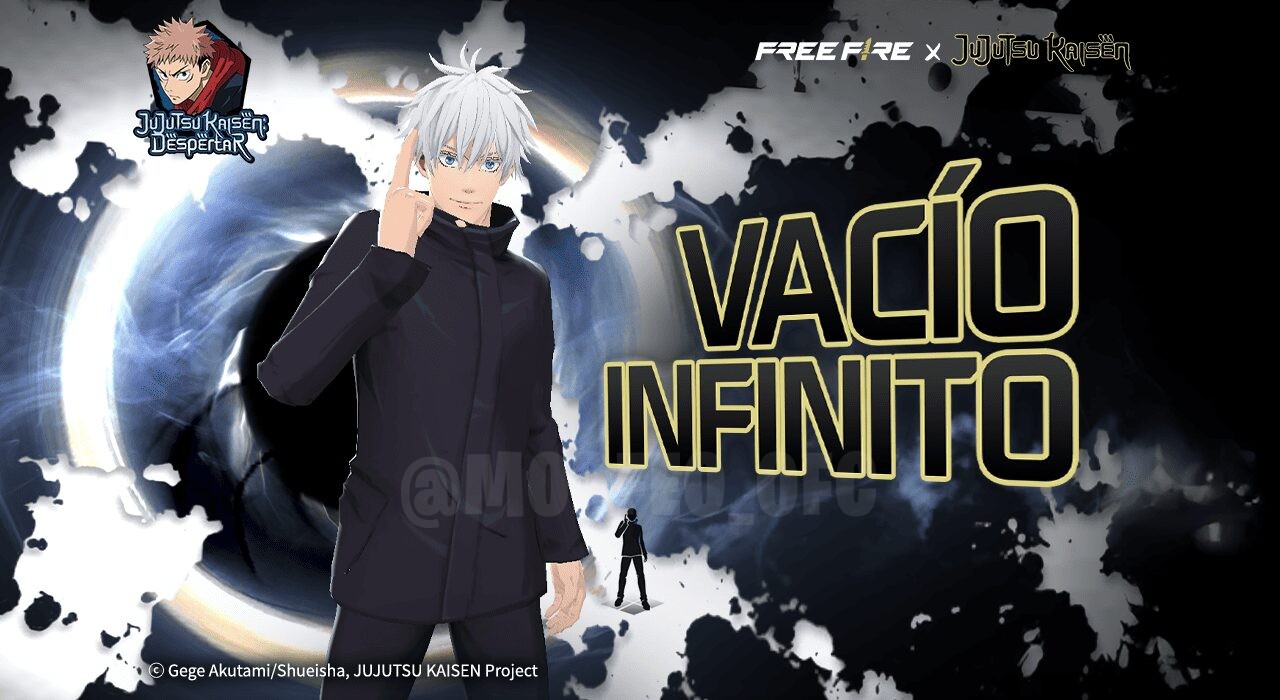 Imagem promocional do evento 'Vision Profesional' no Free Fire, destacando os óculos de Kento Nanami. A imagem mostra um per