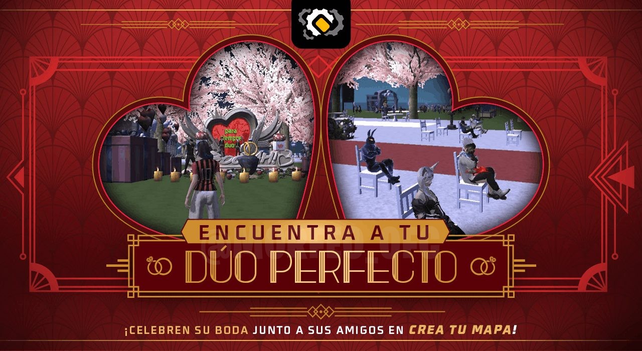 Imagem promocional do evento 'Arma Romance' em Free Fire, destacando a skin exclusiva G36 Thorned Romance. A arma é exibida