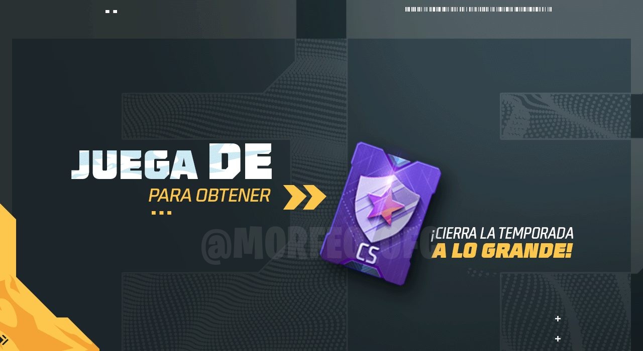 Imagem promocional do novo evento final de temporada no Free Fire. O visual destaca a Tarjeta de Proteção de Estrelas, item