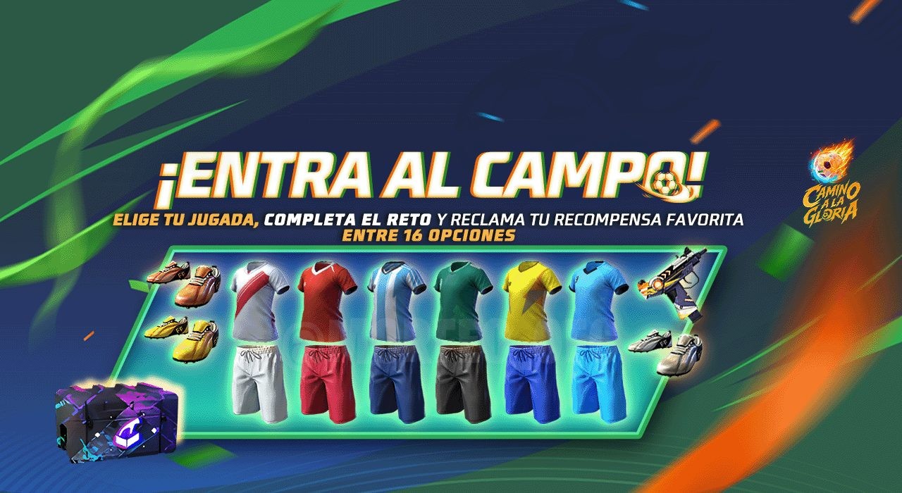 Imagem promocional do evento "Dia de Celebrar" no Free Fire, destacando uma caixa temática de bola de futebol em tons vibran