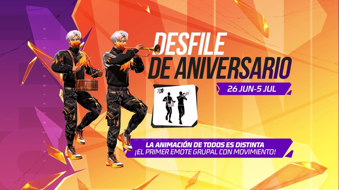 A imagem destaca a nova Roleta Mágica do Free Fire, com fundo escuro e efeitos luminosos em tons de roxo e dourado. No centr