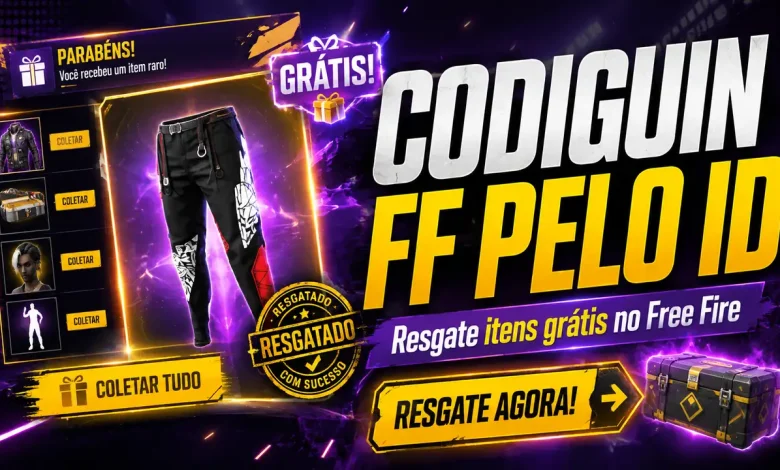 Codiguin FF pelo ID para resgatar itens grátis no Free Fire